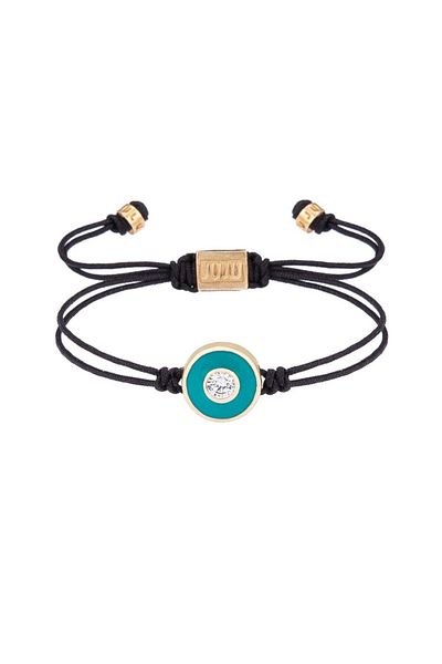Juju Round Enamel Bracelet with Stones on the Middle