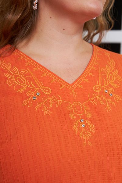 RMG Wheat Winged Large Size Orange Chestnut T-Shirt