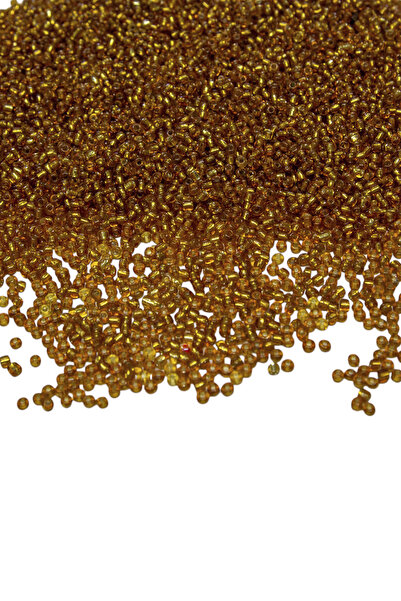 Serhat Aksesuar ve El İşçilik 100 جرام من الخرز الذهبي الداكن رقم 06