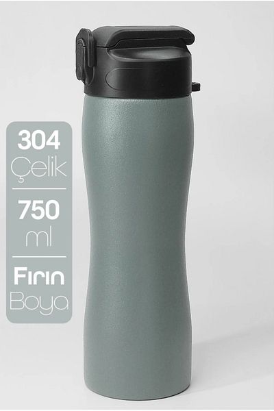 BK Commerce Stainless Steel Flask with Straw - 304 Steel Sports Water Bottle Bpa Free 750 ml - Smoked Color