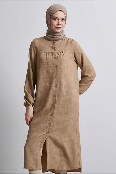 TRENDTESETTÜR Γυναικείο μακρύ τουνίκ Mink T 0716