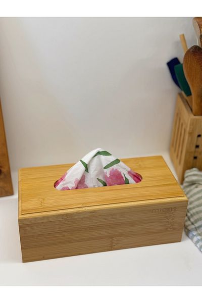 BUCOLIC Bamboo Napkin Box - Napkin Holder - Table Top Napkin Holder