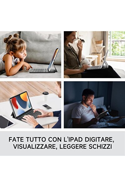 m.tk moveteck Apple İpad 11. Nesil (A16) 2025 Uyumlu Case Magic Keyboard Folio Utra Slim Katlanır Klavyeli Kılıfı