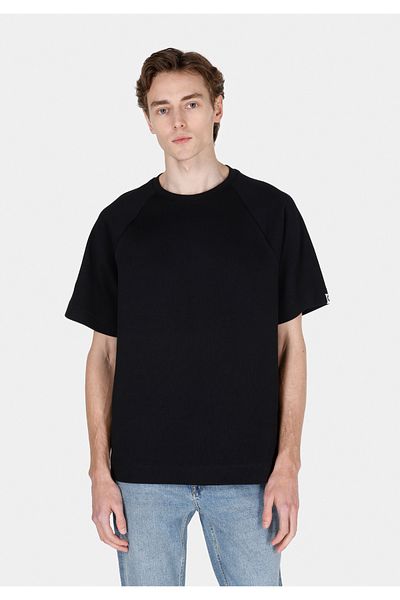 Colin's Comfort Fit Round Neck Plain Men's Black Short Sleeve T-Shirt