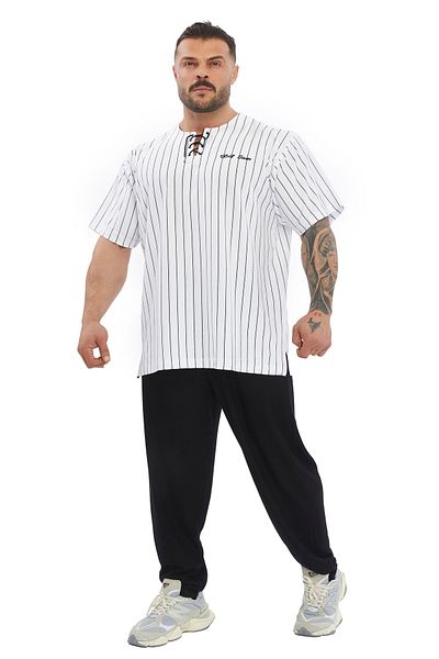 Big Sam Oversize Cotton T-Shirt, Lace-Up Rag Top Big Sam 3371