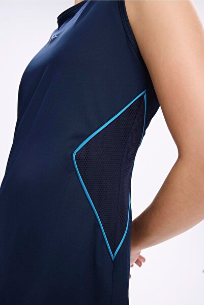 Haşema Navy Blue 4 Piece Semi-Closed Swimsuit Set 5025