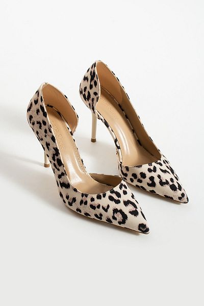Güllü Shoes Leopard Patterned Beige Satin Stiletto Heeled Shoes – Timeless Elegance and Elegant Touch
