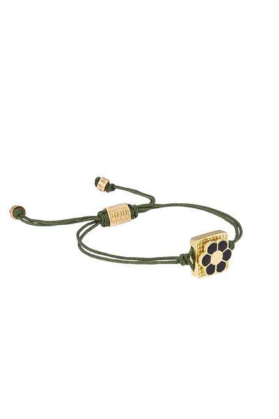 Juju Enameled Rope Bracelet with Flowers in the Middle