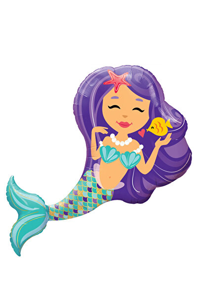 RPS بالون فويل حورية البحر للحفلات ذات الطابع الحورية البحر (75 سم)