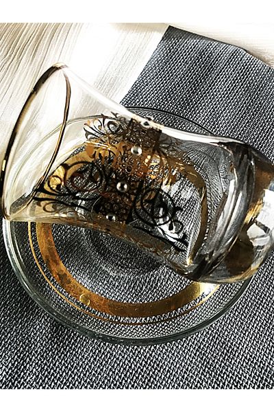 Paşabahçe 62561 12 Piece Tea Set with Thick Patterned Base 100 Cc