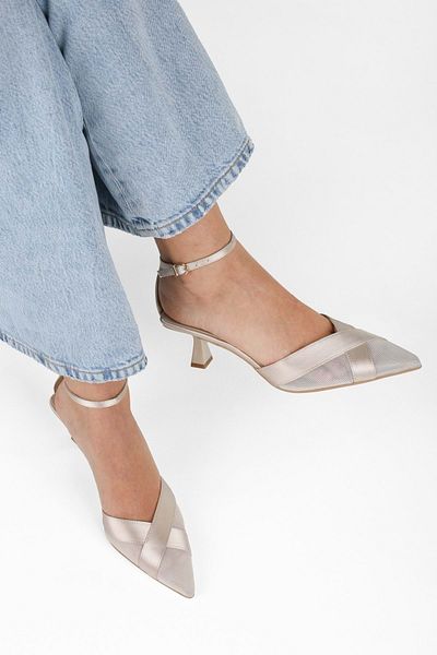 Shoeberry Women's Oira Beige Satin Stiletto
