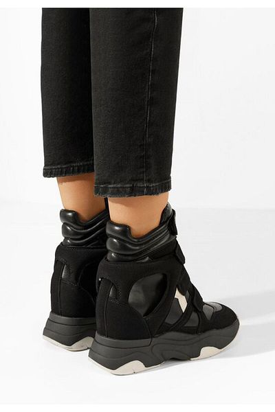 B T Shoes Sneakers dama cu platforma Kata negri