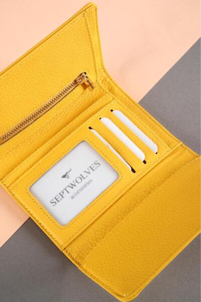 SEPTWOLVES Hakiki Deri Gold Detaylı Kadın Kartlık Ve Cüzdan
