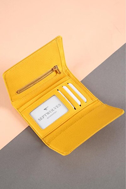 SEPTWOLVES Hakiki Deri Gold Detaylı Kadın Kartlık Ve Cüzdan