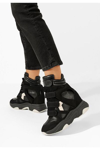 B T Shoes Sneakers dama cu platforma Kata negri