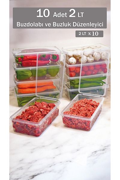 Buclee 10 Pieces Baking Storage Spoon, Deep Freezer Set for Freezer and 2 Lt