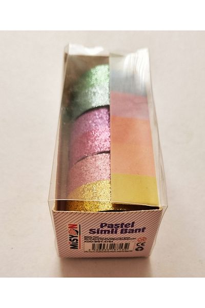 Modellino 6 Pack Pastel Colors Glitter Tape Mission Decoration Tape