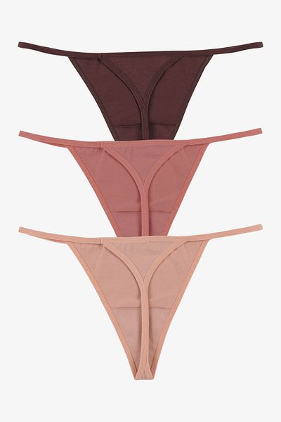koza iç giyim Γυναικεία βαμβακερά Basic Thong εσώρουχα 3 Συσκευασία