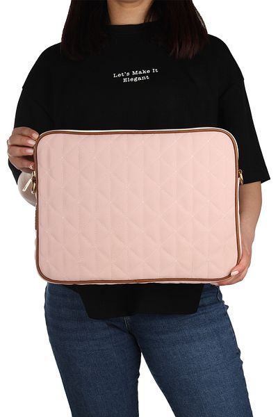 FOCUX Macbook Air Pro 13 și 13.3 Laptop Sheath Long Sixth Fabric Matlasare POWDER