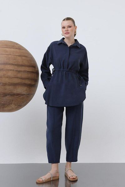 Loreen Gathered Waist Hidden Placket Trouser Suit 20610
