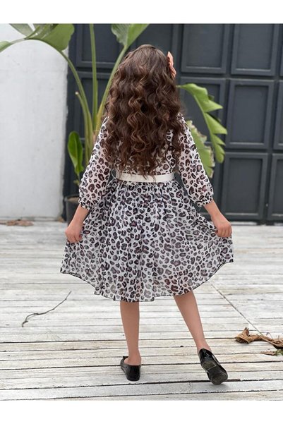 gül garden Girl's Leopard Dress