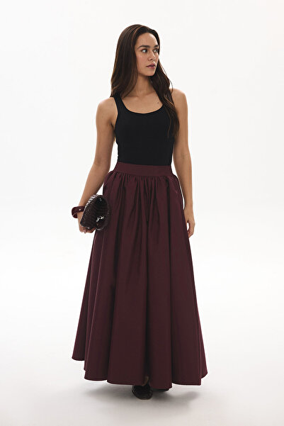 Hooopstore Flera Balloon Burgundy Skirt