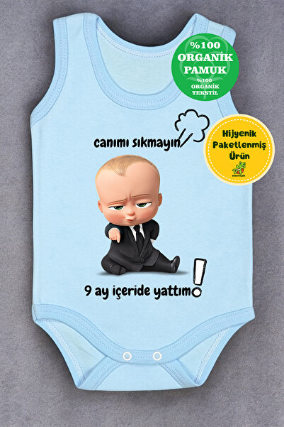 bebetospik 100% Cotton 9 Months Lying Inside Printed Bodysuit & Bodysuit