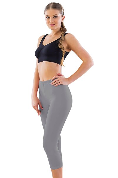 Emay Grey Mi 7600 Lycra Capri Leggings