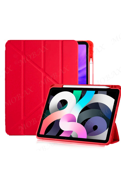 UnDePlus İpad Air 11inç M2/m3 Air 4/5.nesil 10.9 Uyumlu Kılıf Kalem Bölmeli Trifolding Case