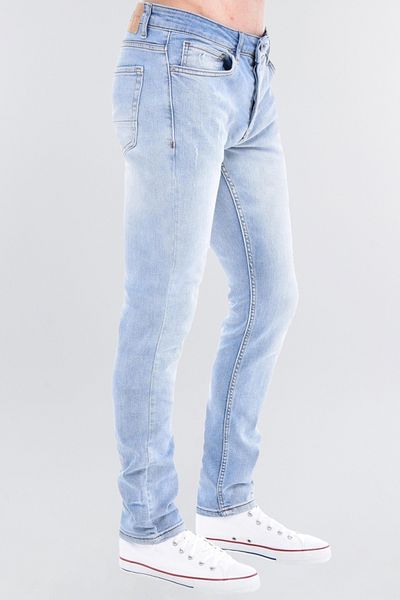 CEDY DENIM Slim Fit Jean Joe Κανονική μέση Λεπτή εφαρμογή Strechy τζιν παντελόνι C300-ice-blue