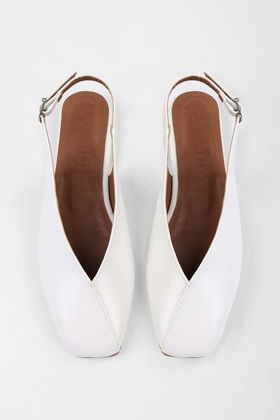 Shoeberry Noya White Skin Ballerina für Damen