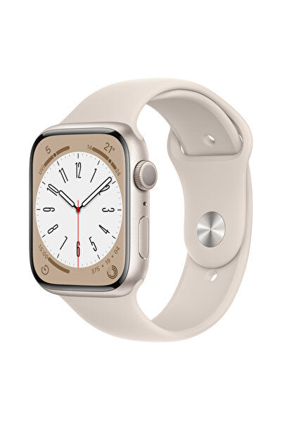 Apple Watch Seri 8 45mm (GPS) Alüminyum Yıldız Işığı MNP23TU/A - Yenilio Outlet