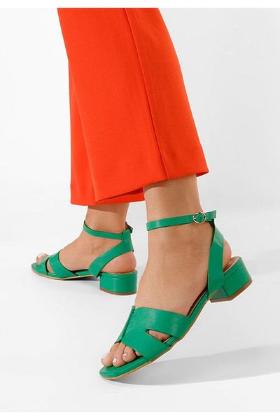 B T Shoes Sandale cu toc mic Briena verzi