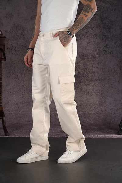 king brich Ανδρικό τζιν παντελόνι Baggy Fit Pocket