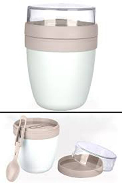 Titiz MixmeGO Müsli Kabı 650 ml Yoğurt Yulaf Saklama Kabı Beslenme Kabı