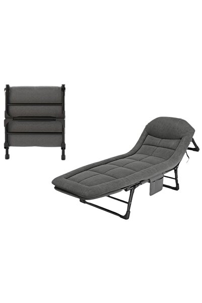 gaman Kampet Kamp Yatağı Şezlong Kamp Sandalyesi 5 Kademe Ayarlanabilir (Koyu...