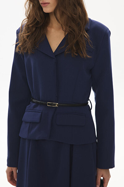 Hooopstore Μπουφάν φόρεμα με λεπτομέρεια με χρυσή ζώνη Premium