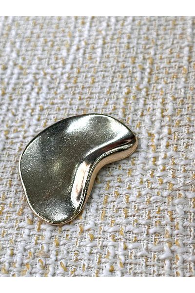 ODDA TASARIM ATÖLYESİ Half Moon Model Gold Bomb 3.8 cm Strap Plated Single Button