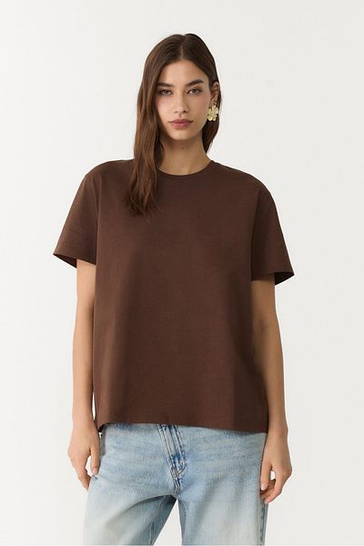 Stradivarius Basic heavy weight boxy fit T-shirt