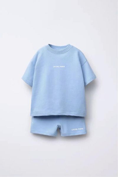 Magu Set de tricouri și pantaloni scurți supradimensionați pentru fete – Set de 2, bumbac și confortabil