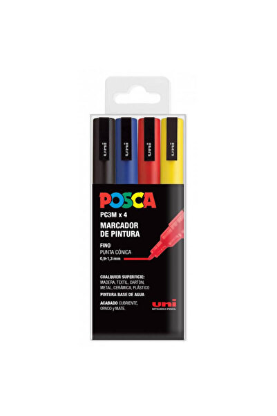 POSCA Set 4 markere PC-3M Basic