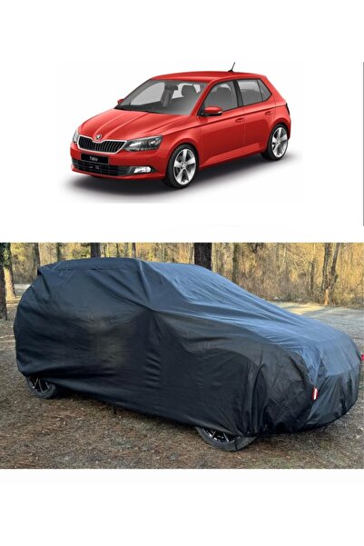 CoverPlus Skoda Fabia Uyumlu Oto Araba Brandası KALIN Oto Dolu Brandası-Siyah