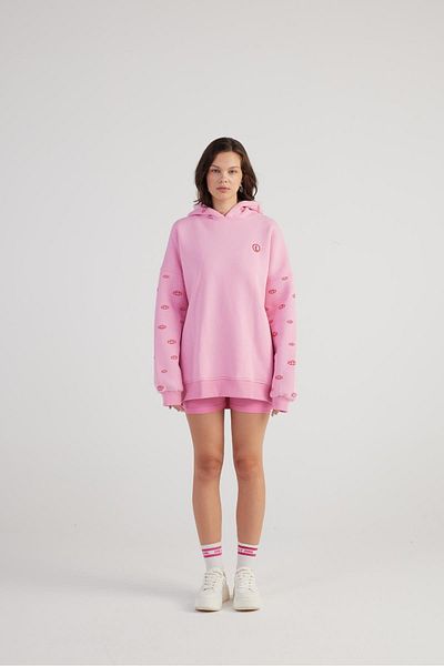 HOLLY LOLLY Hanorac oversize cu glugă unisex cu ochi roz