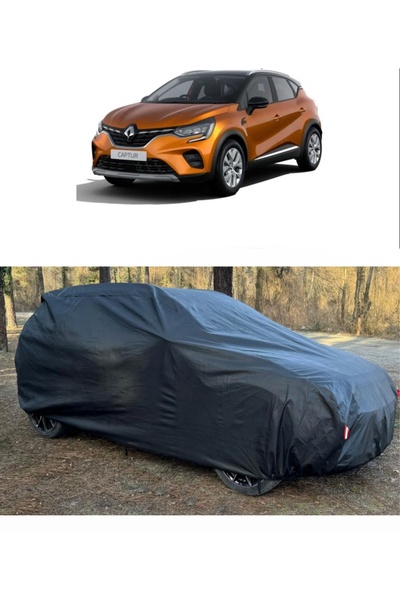 CoverPlus Renault Captur Uyumlu Oto Araba Brandası KALIN Oto Dolu Brandası-Siyah