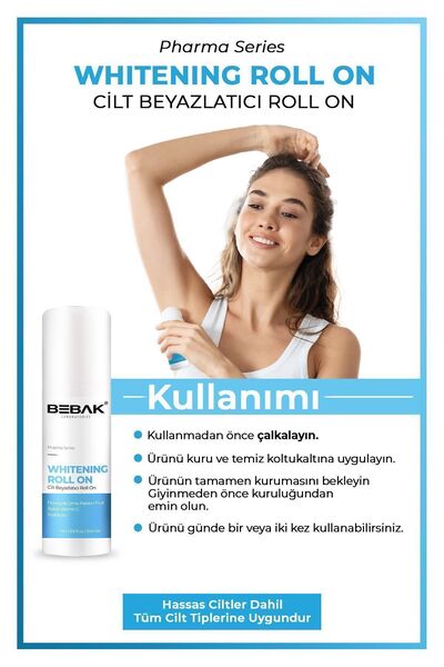 Bebak Koltuk Altı, El, Ayak Terleme , Beyazlatıcı Etkili Roll On 50 ml