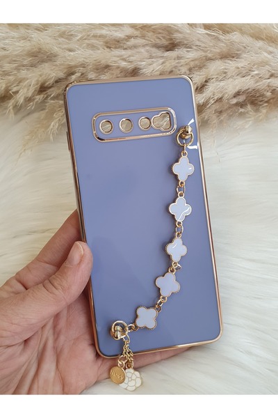 Aksesuarda Moda Samsung S10 Plus Uyumlu Yonca Çiçekli El Geçmeli Lazer Kesim ...