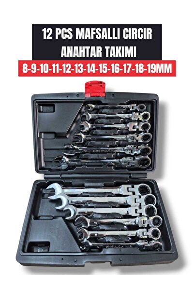 ekinler el aletleri 12 Parça Mavsallı Cırcırlı Anahtar Seti