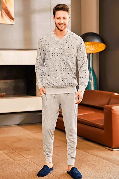 NightLove Male Long Sleeve Pajama Set Mecit 2757