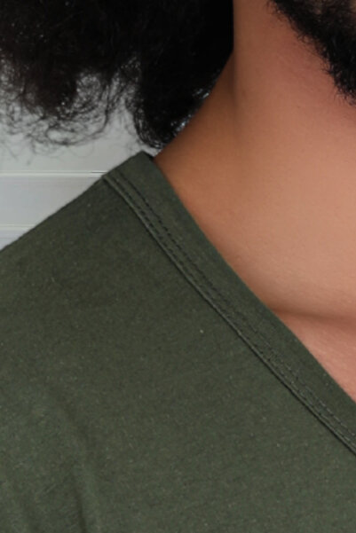 CENNETOĞLU Ανδρικό μπλουζάκι με λαιμόκοψη από βαμβακερό βαμβακερό εσώρουχο