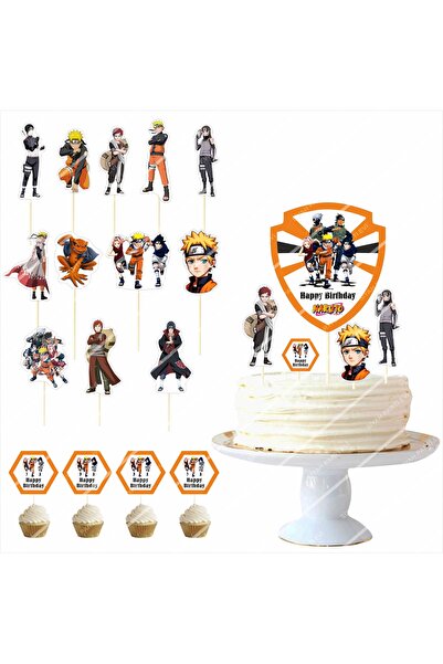 SİYAH PARTİ EVİ Naruto Pasta Süsü Seti
